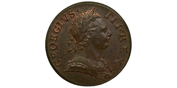 George III Copper Halfpenny 1770 Scarce In Grade