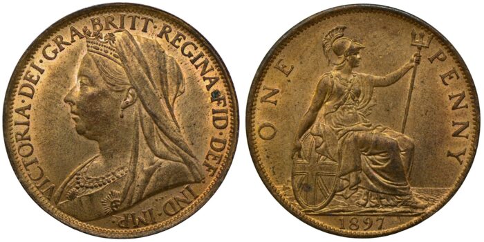 Victoria Bronze Penny 1897