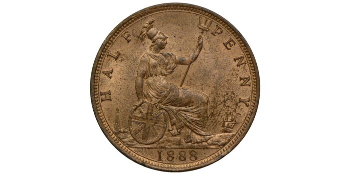 Victoria Bronze Halfpenny 1888