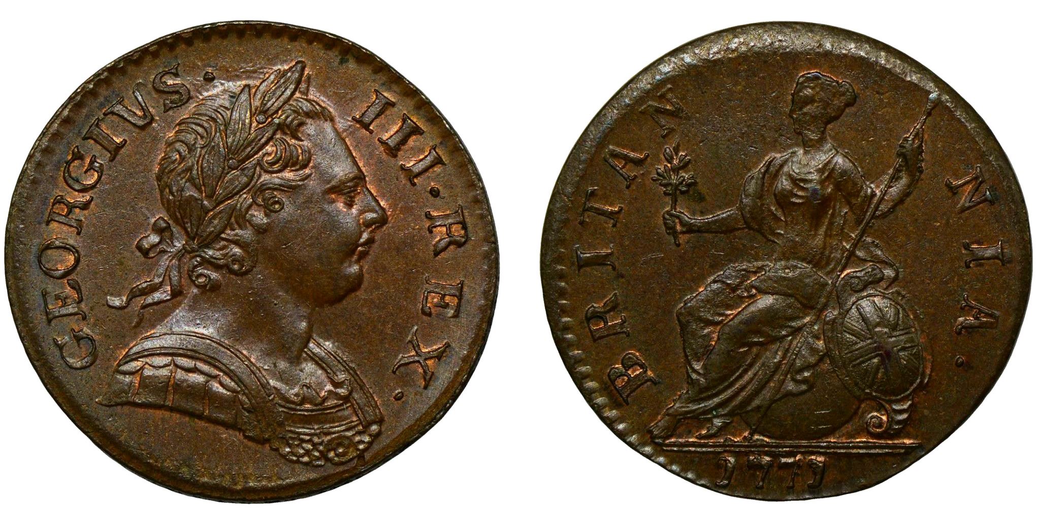 George III Copper Halfpenny 1771