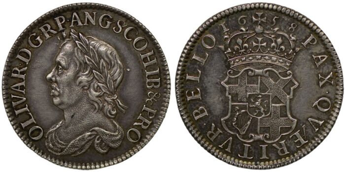 Oliver Cromwell Silver Shilling 1658