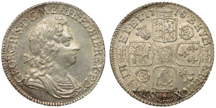 George I Silver Shilling 1718