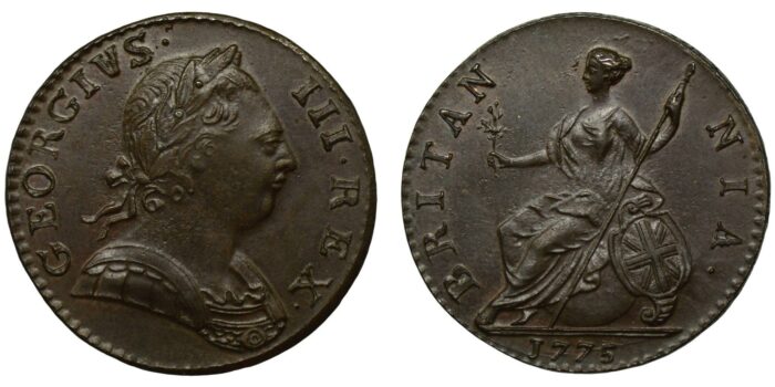 George III Copper Halfpenny 1775