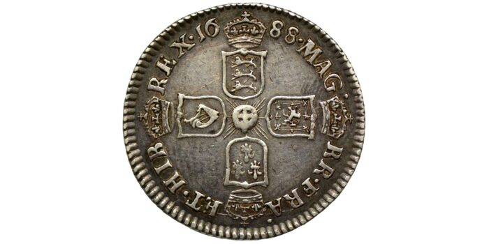 James II Silver Sixpence 1688 Rated 'R2' - Very Rare