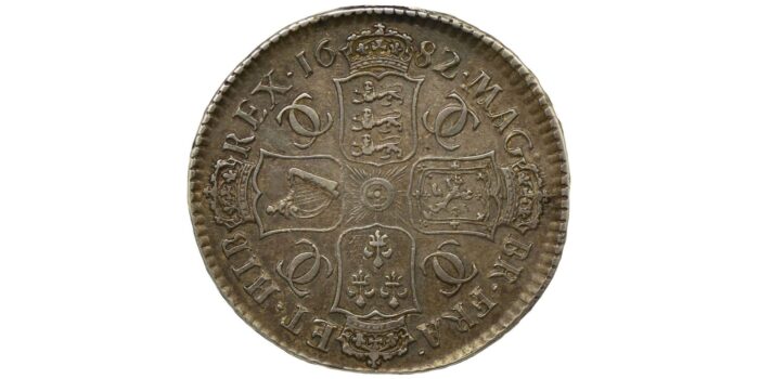 Charles II Silver Halfcrown 1682 Rated 'R2' - Very rare