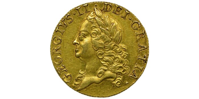 George II Gold Guinea 1752 Bull (EGC) 'R' - Rare