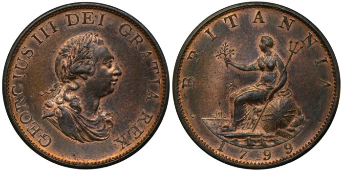 George III Copper Halfpenny 1799