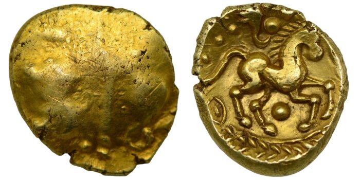 Celtic Gold Stater c.45-40 BC Big Pellet Type Very Rare