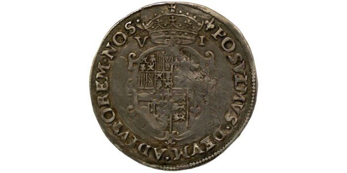 Philip & Mary Silver Sixpence 1557 Rare