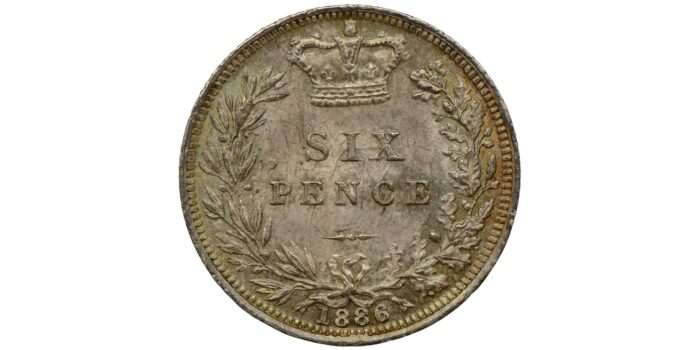 Victoria Silver Sixpence 1886
