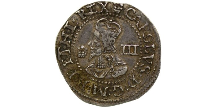 Charles I Silver Threepence 1646 Rare