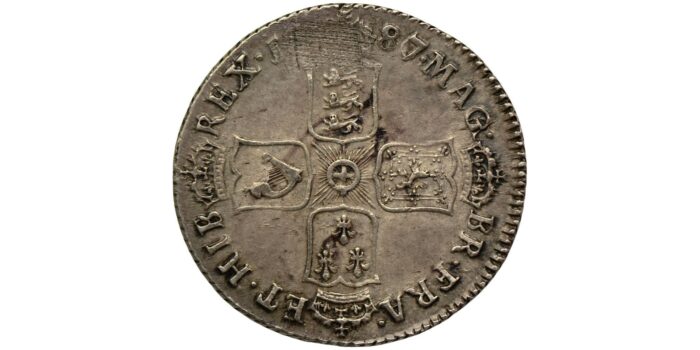 James II Silver Shilling 1687/6 Rare