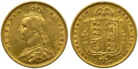 Victoria Gold Half-Sovereign 1887