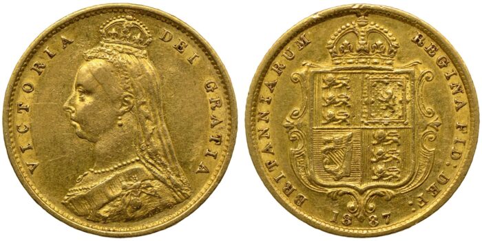 Victoria Gold Half-Sovereign 1887