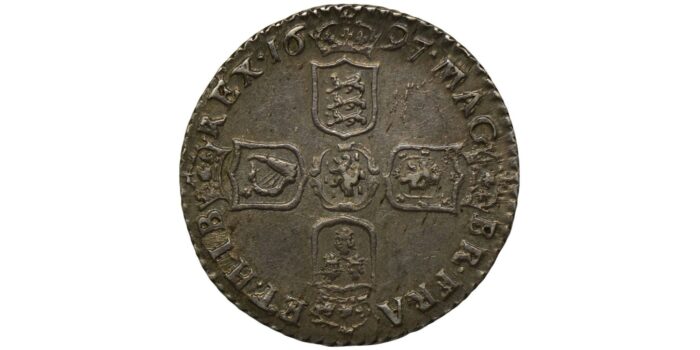 William III Silver Sixpence 1697B