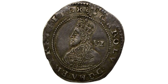 Charles I Silver Sixpence 1644 Very rare