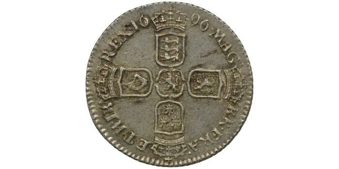 William III Silver Sixpence 1696