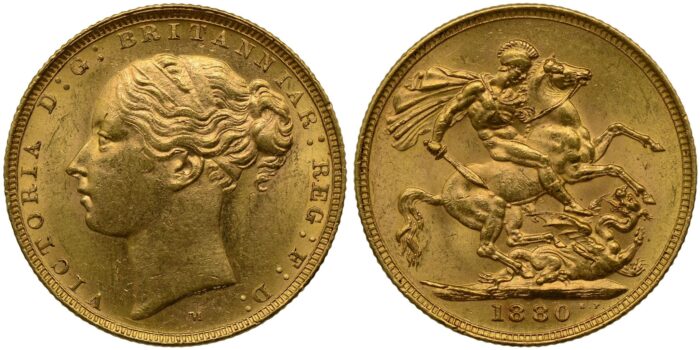 Victoria Gold Sovereign 1880 M