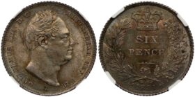 William IV Silver Sixpence 1831