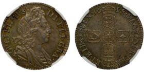 William III Silver Sixpence 1698