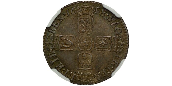 William III Silver Sixpence 1698