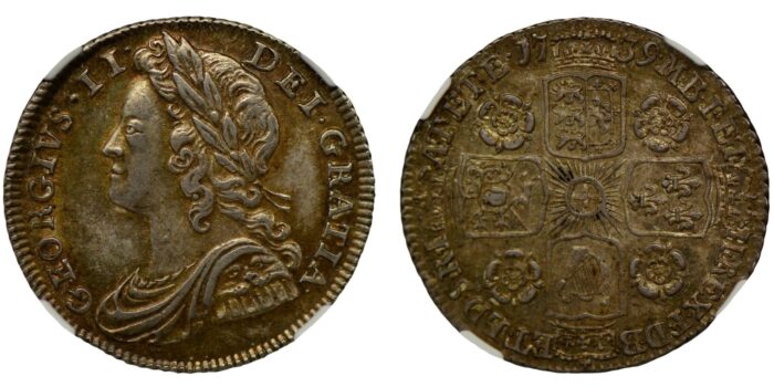 George II Silver Sixpence 1739