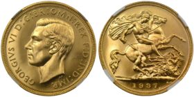 George VI Gold Proof Half-Sovereign 1937