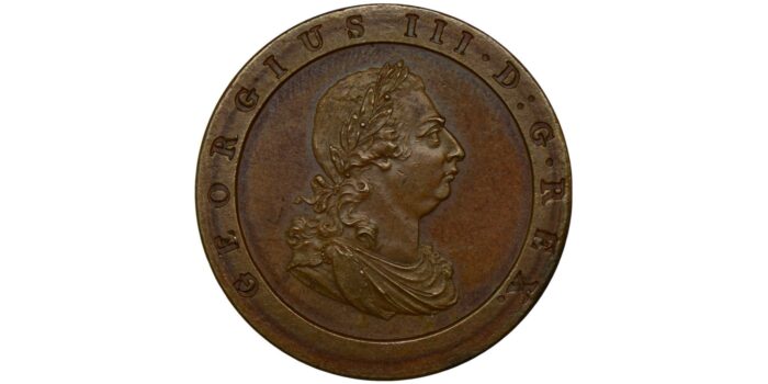 George III Copper Bronzed Proof Halfpenny 1797 Rare