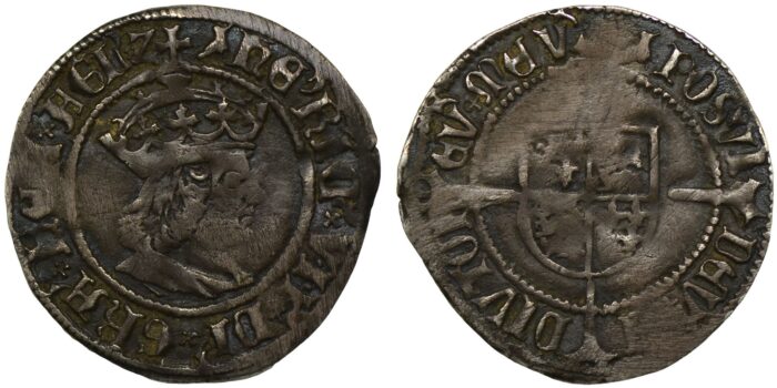 Henry VII Silver Halfgroat 1504-1509 Rare with this legend reading