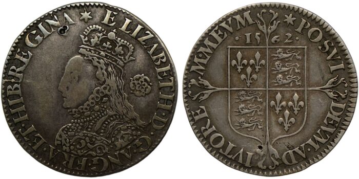 Elizabeth I Silver Sixpence 1562