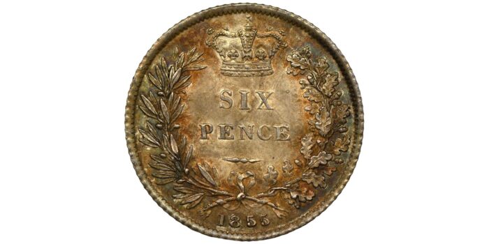 Victoria Silver Sixpence 1855 Scarce