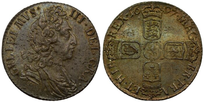 William III Silver Sixpence 1697 Rated 'R4' - Eleven to twenty examples known