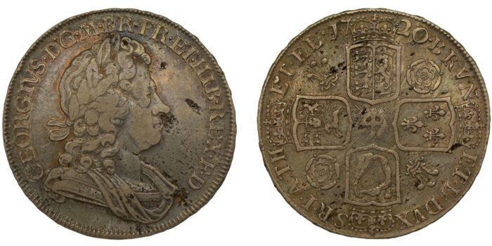 George I Silver Crown 1720/18 Rare