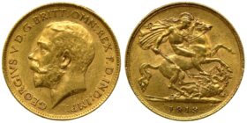 George V Gold Half-Sovereign 1913