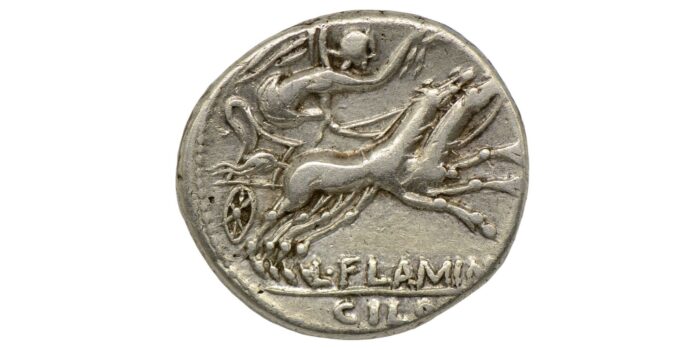 L. Flaminius Cilo Silver Denarius 109/108 BC