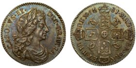 Charles II Silver Sixpence 1681