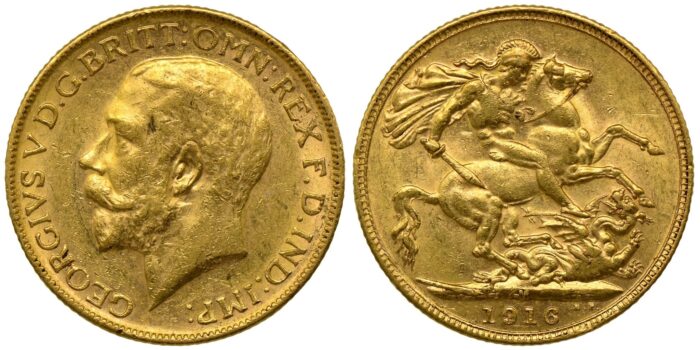 George V Gold Sovereign 1916 M