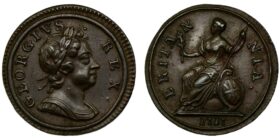 George I Copper Farthing 1717