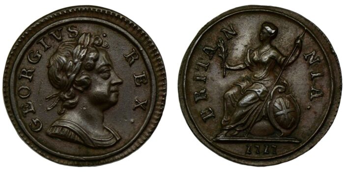 George I Copper Farthing 1717