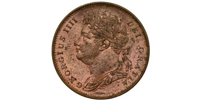 George IV Copper Farthing 1825 Very Rare