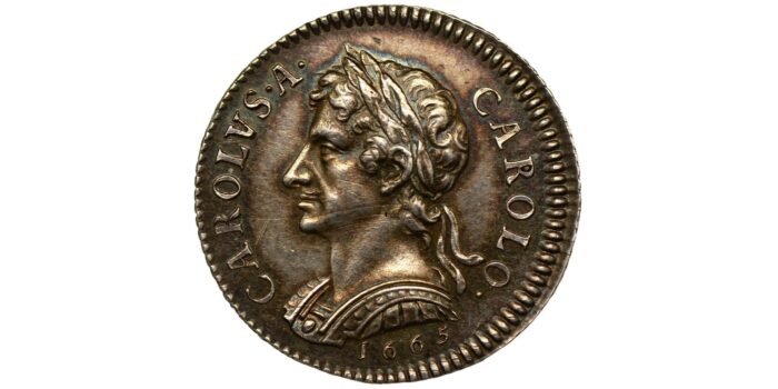 Charles II Silver Pattern Farthing 1665 Scarce