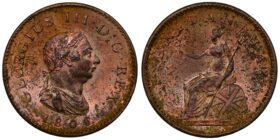 George III Copper Proof Farthing 1806 The variety presumed rare