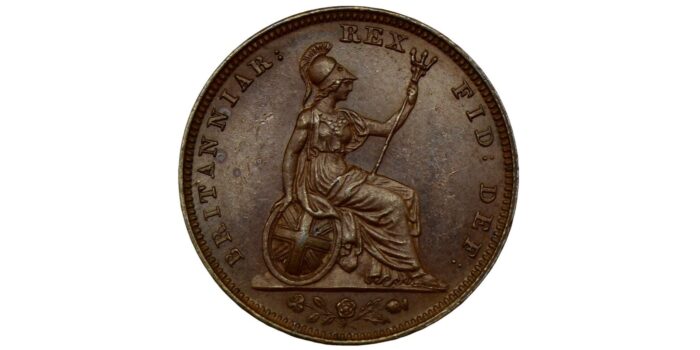 George IV Copper Bronzed Proof Farthing 1826