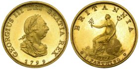 George III Copper Gilt Proof Farthing 1799