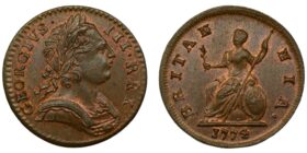 George III Copper Farthing 1774