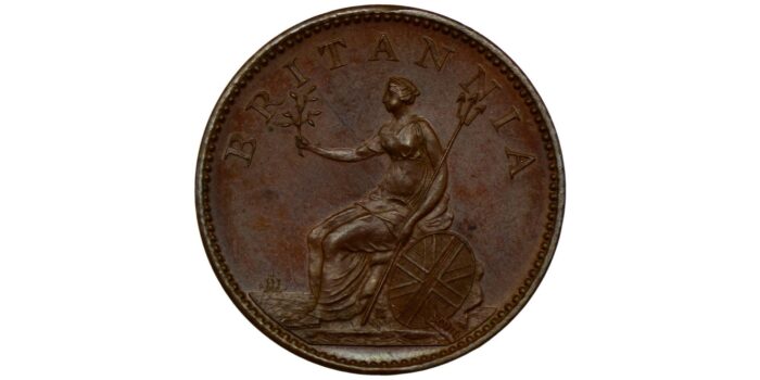 George III Copper Bronzed Proof Farthing 1806