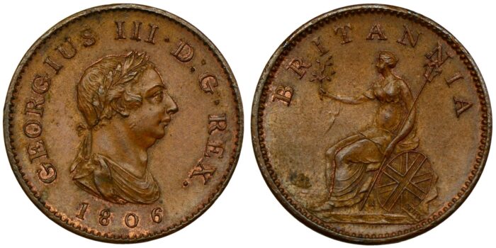 George III Copper Farthing 1806