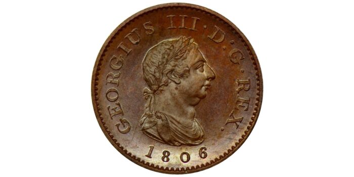 George III Copper Proof Farthing 1806