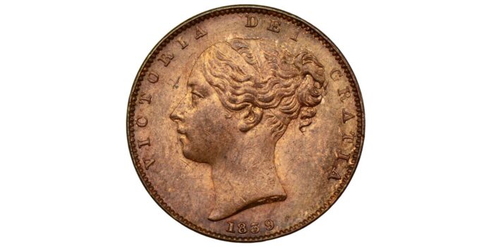 Victoria Copper Farthing 1839