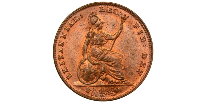 Victoria Copper Farthing 1841 Scarce in this condition